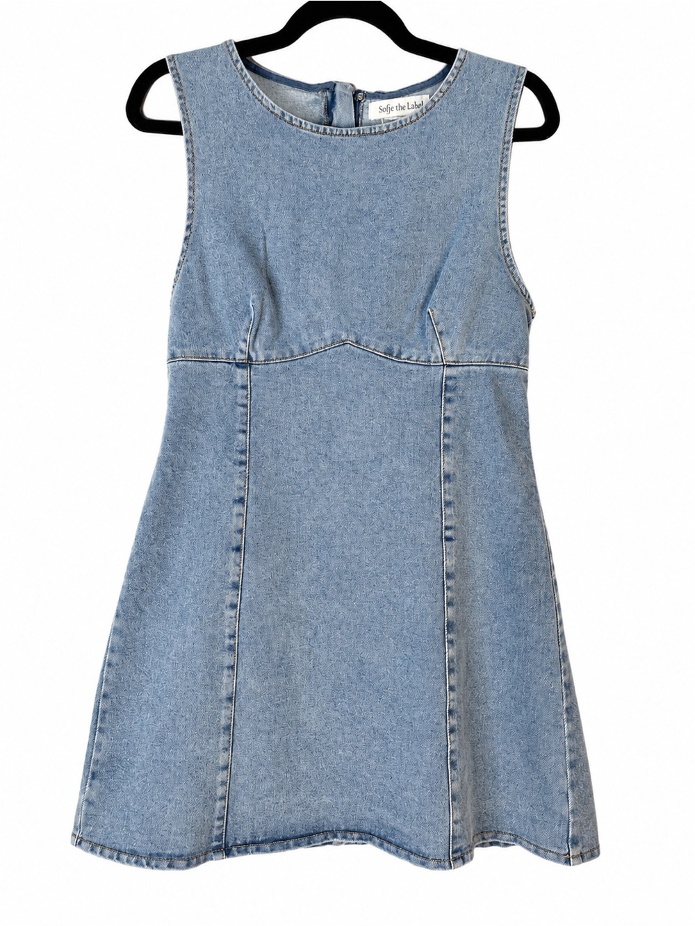 Sofie The Label Light Blue Denim Sleeveless Mini Dress – Size M - NWT - Picture 3 of 14